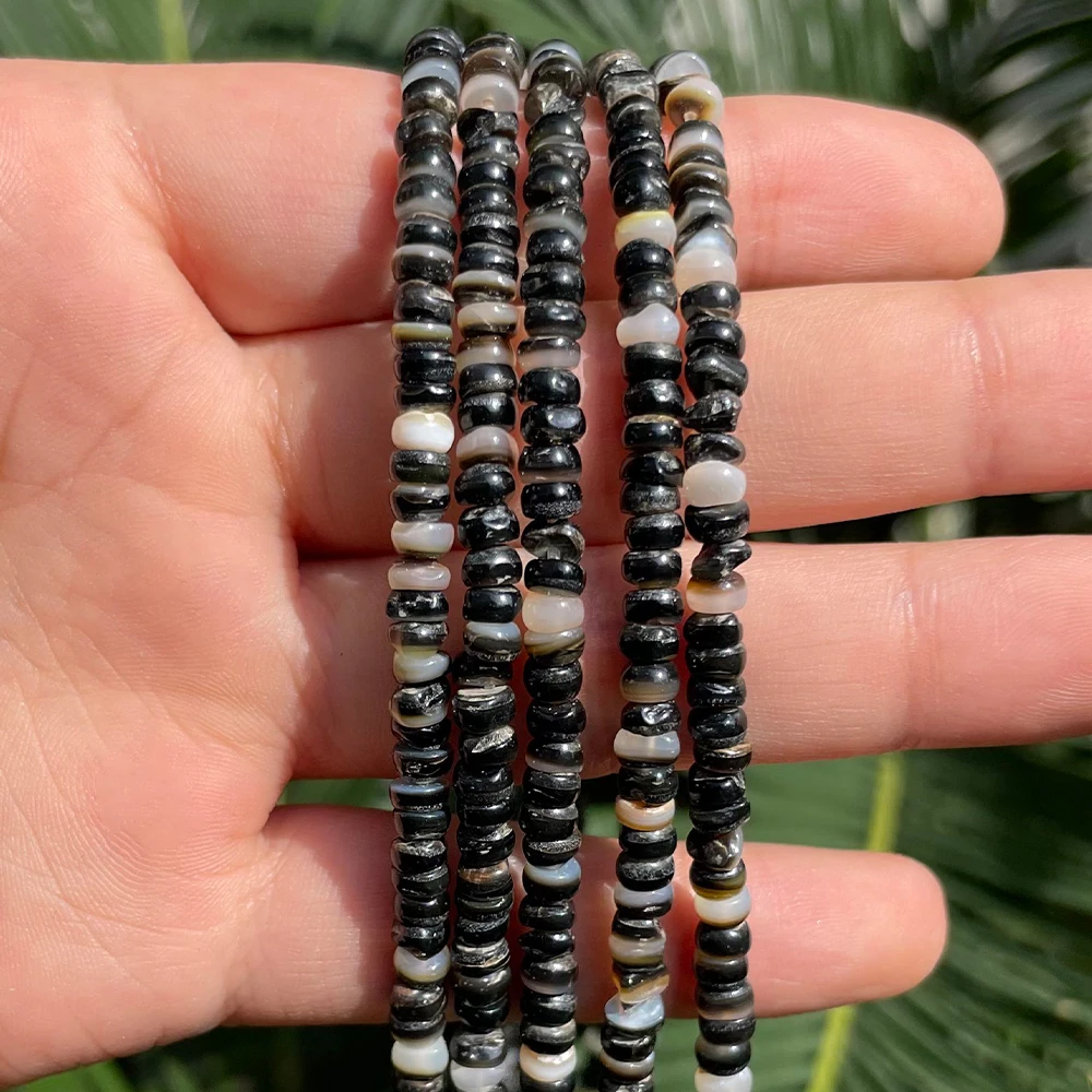 1 Strand About 152-154pcs Spacers Sea Shell Rondelle Shape Loose Spacer for Jewelry Making Bracelets Necklace DIY Accessories