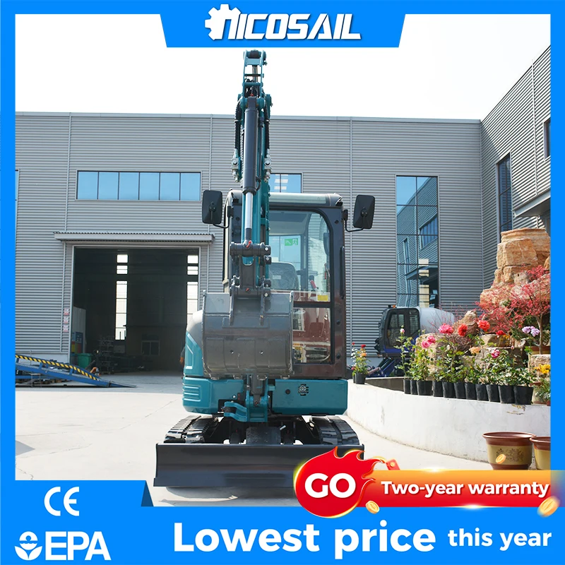 Nicosail OKW35E Hydraulic Excavator 36kN Traction Force Customizable for Complex Working Conditions