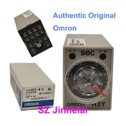 OMRON H3Y-2-C H3Y-4-C AC220V DC24V Authentic Original Timer Switch Time Delay Relay 220VAC 24VDC 1S 5S 10S 30S 60S 3M 30M