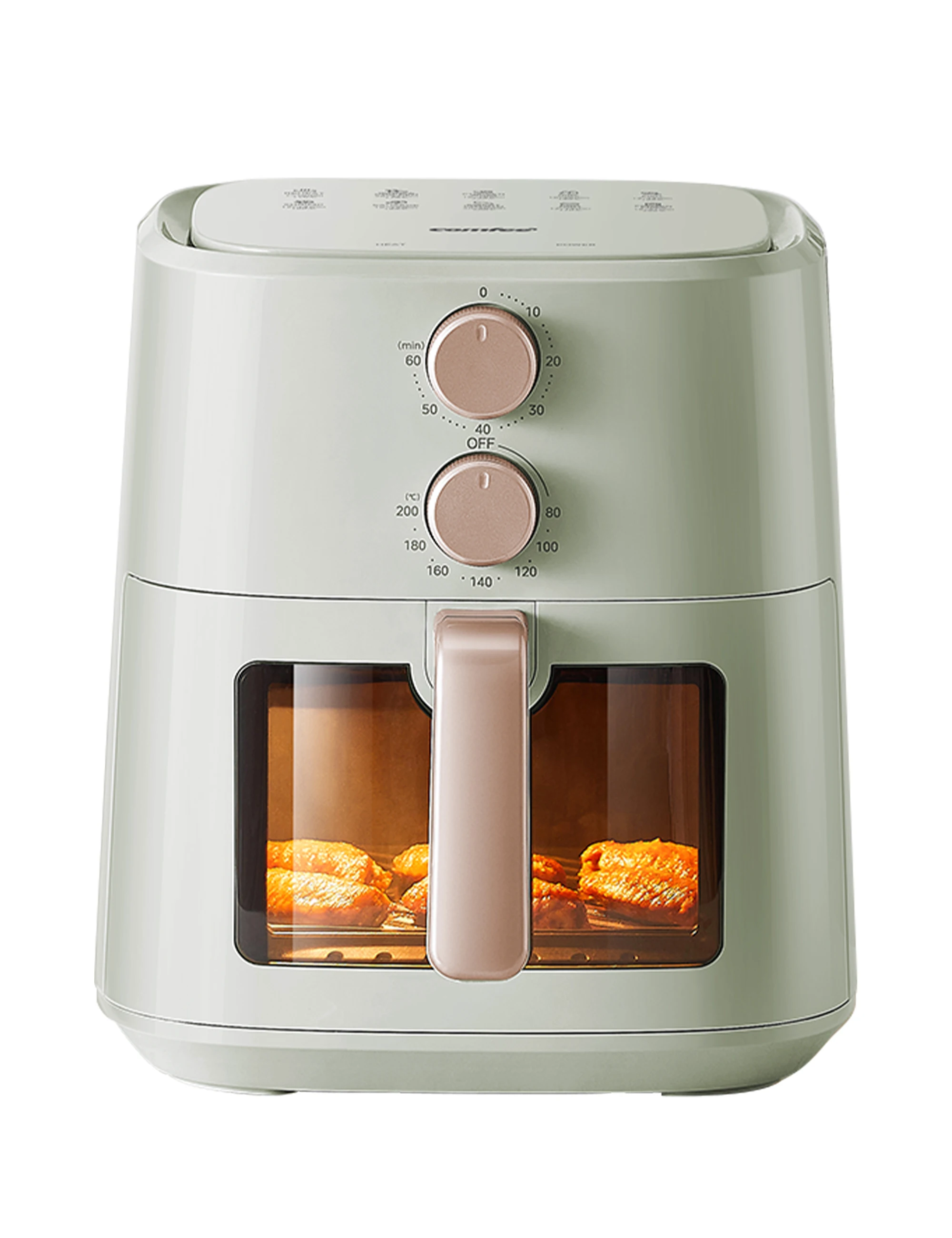 Air Fryer 7.5L Dual Knob Mechanical Control, Dishwasher-Safe, See-through Window, Lite 7.5L, Air Fry, Roast & More, Sage Green