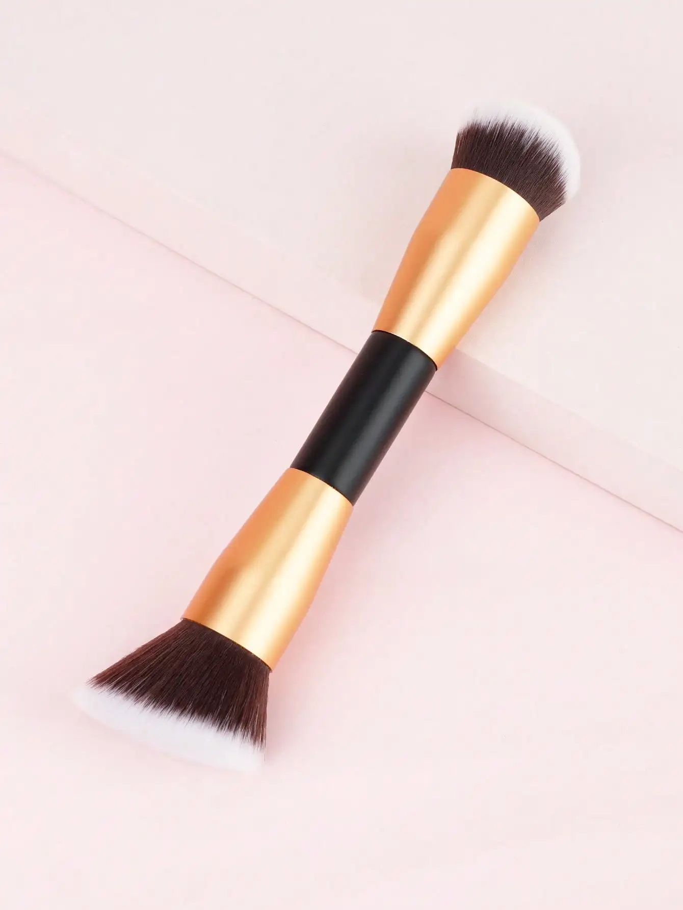 1 Stück doppelseitiger Make-up-Pinsel für die Grundpflege, geeignet zum Mischen von flüssigem Puder, Concealer-Creme, Rouge und anderen Kosmetika