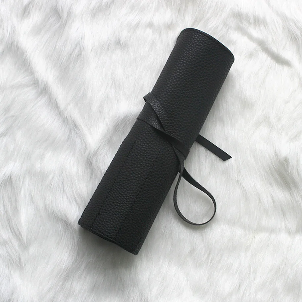 

1 Piece Makeup Brush Pouch Black Travel Bag Portable Organizer for Brushes Tubes Eyeliners Foundation Primer Concealer