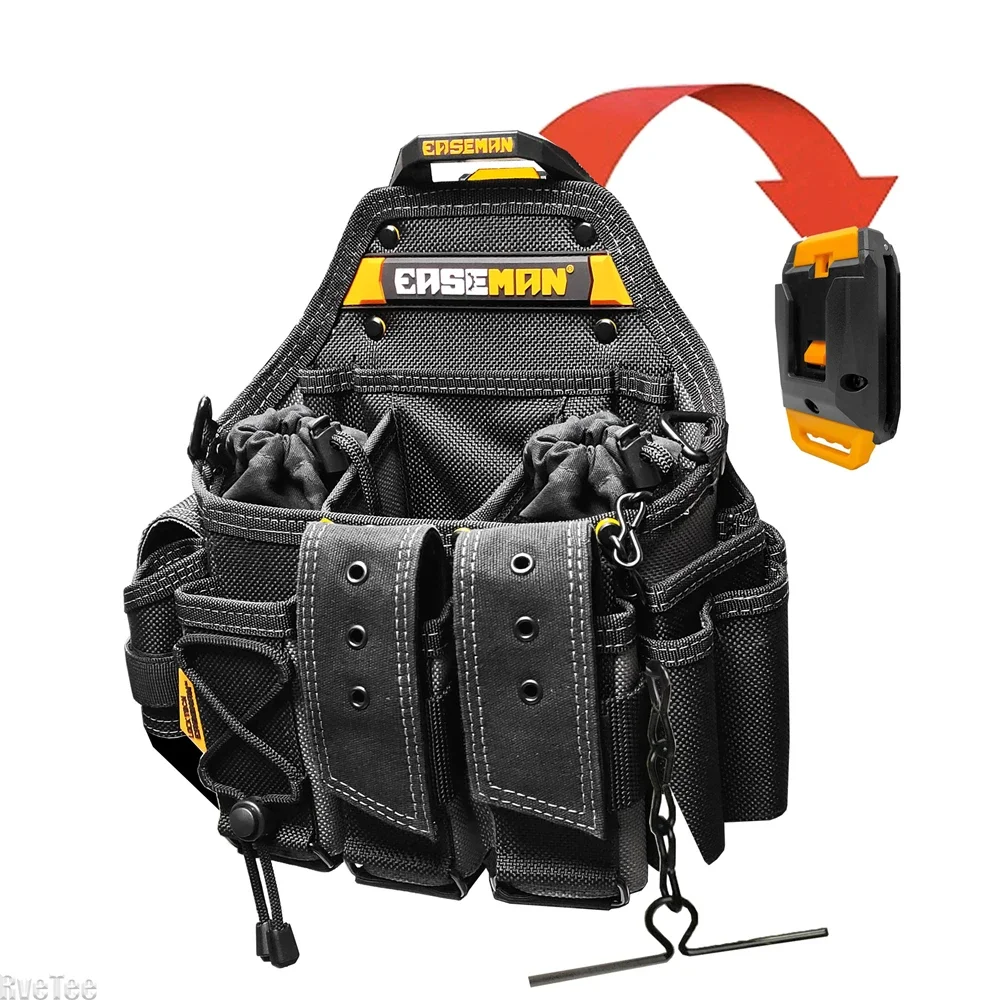 1800D Heavy Duty Part Tool Bag with for Electrician Tool Carpenter Quick Disassembly Function Organizer