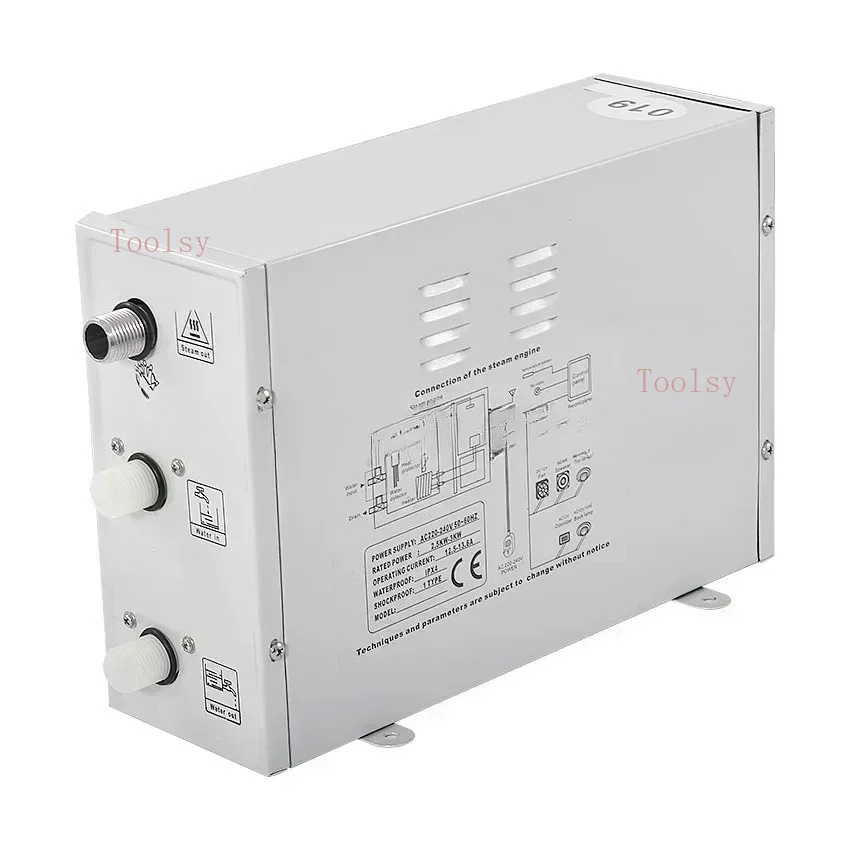 

TR - 019 Home Shower Steam Generator System - 220V, 3000W Sauna Bath Steam Equipment with Remote Contro