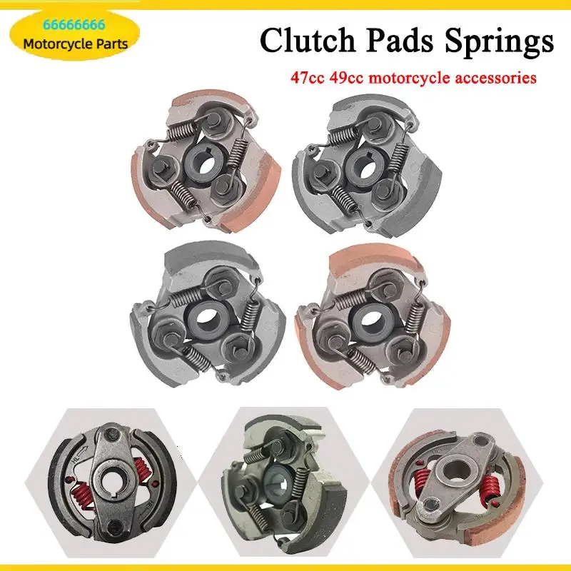 New 2 Stroke Clutch Pad with 3 Springs Replacement for 47cc 49cc 50cc 53cc Coolster Mini Pocket Bike Dirt Pit Bike ATV