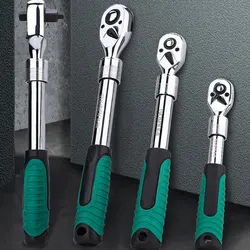 Telescopic Wrench Tool Fast And Labor-Saving Adjustments Auto Repair Socket Ratchet Wrench 72 Teeth