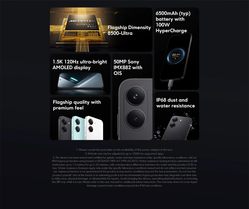 Xiaomi POCO X8 Pro Global Version Smartphone 6.59' 1.5K 120Hz AMOLED Display 50MP Dimensity 8500-Ultra 6500mAh Battery
