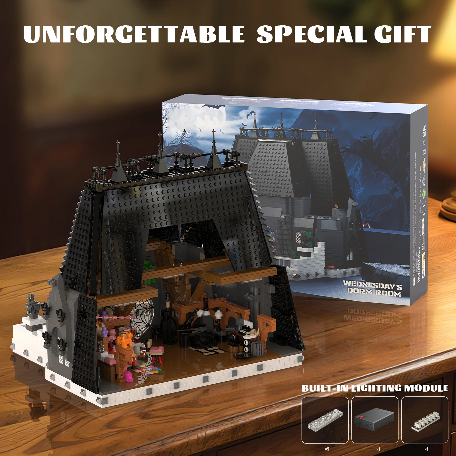 中世のDIY建築住宅模型組み立て、街並みシリーズのビルディングブロックおもちゃ、大人と子供のためのホリデーおもちゃギフト