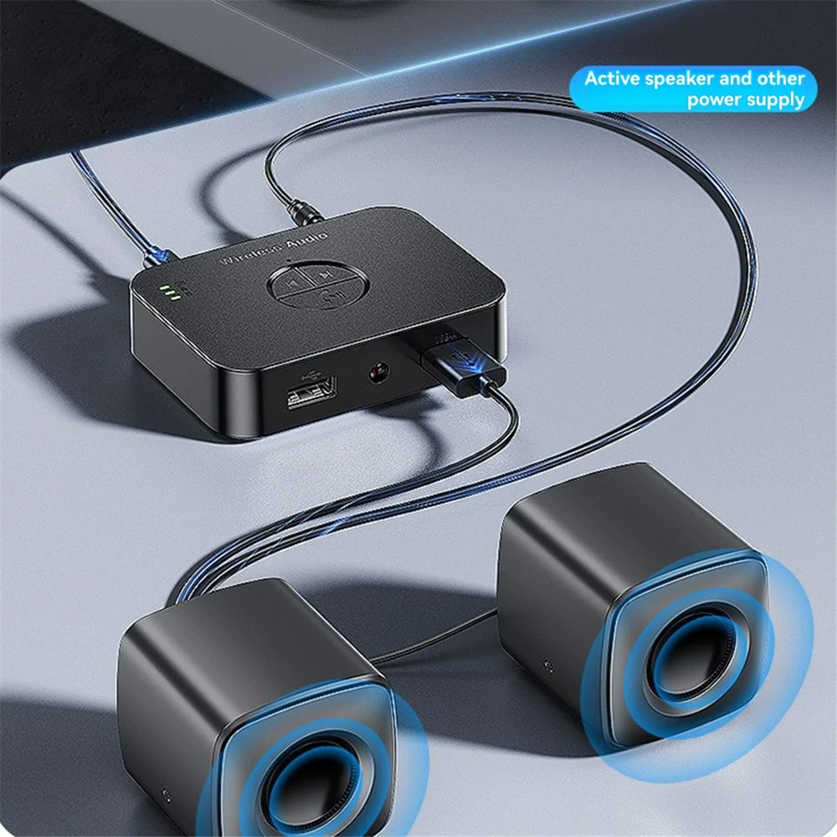 AB01 Беспроводной-Bluetooth5.4 Аудио передатчик Приемник 3,5 мм AUX адаптер Hi-Fi аудио усилитель Универсальный модуль с микрофоном