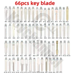 66pcs KD Key Blade KEYDIY Remote Blank Xhorse Blade HU66 SIP22 for Renault Golf Toyota Kia Hyundai Nissan Ford Peugeot Citroen