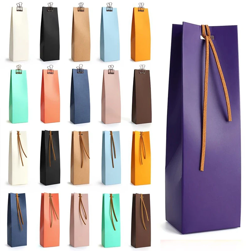 30pcs High-end Favor Bag Kraft Paper Gift Bag Wedding Cookie Candy Box Birthday Party Decor Xmas Festival Mini Gifts Box 16.5cm