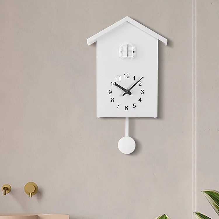 Wall Clock Cuckoo Goes Out of The Window To Tell The Time on The Hour Wall Clock Living Room Household