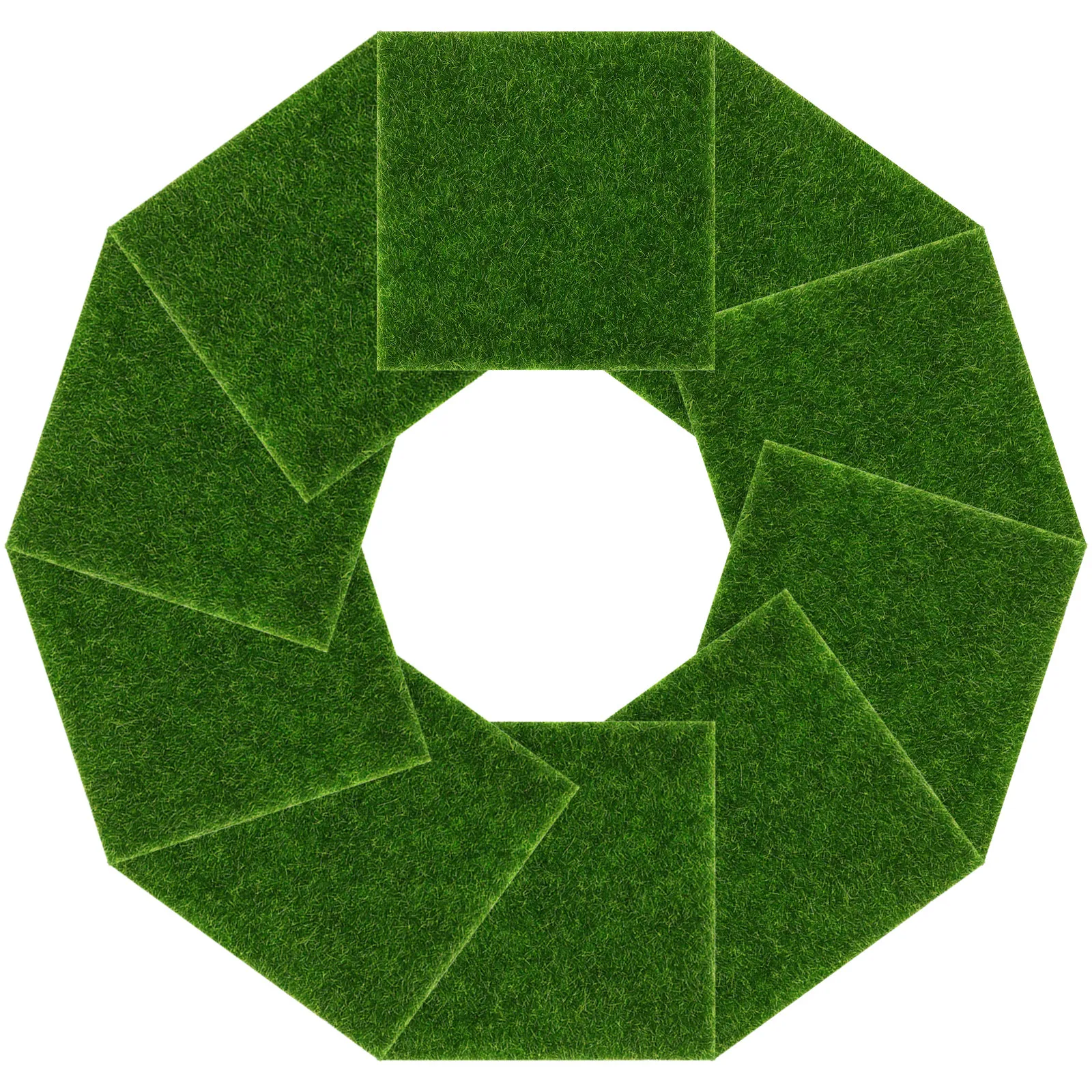 

10 шт. Искусственный мох-газон, реалистичное миниатюрное ландшафтное украшение, искусственная трава для двора, сада, поделок, имитация мха для террариума