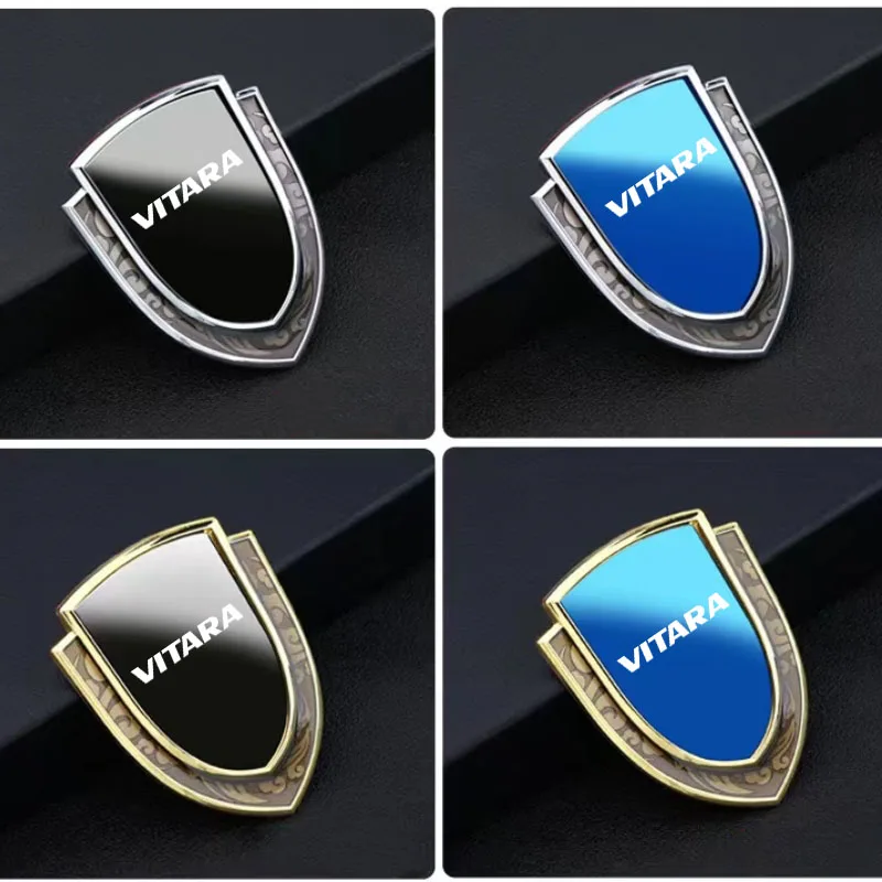 

Car Stickers Alloy Shield Emblem Metal Logo Car Side Fender Sticker Shield Badge for VITARA Car Accessories