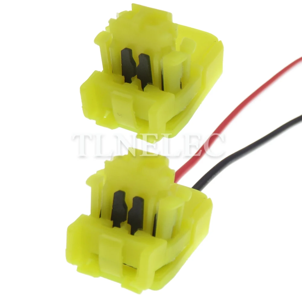 Cable de corriente pequeño de 2 pines para coche, toma de corriente con cables, conectores automotrices sin sellado, resorte de pelo, 1612121-4