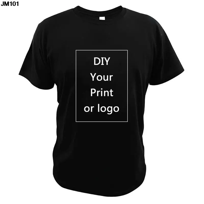 Customized Printing Woman Tshirt Harajuku Women DIY Your Like Photo Or Logo Black Unisex T-shirt Fashion Custom Man Clothing Tee