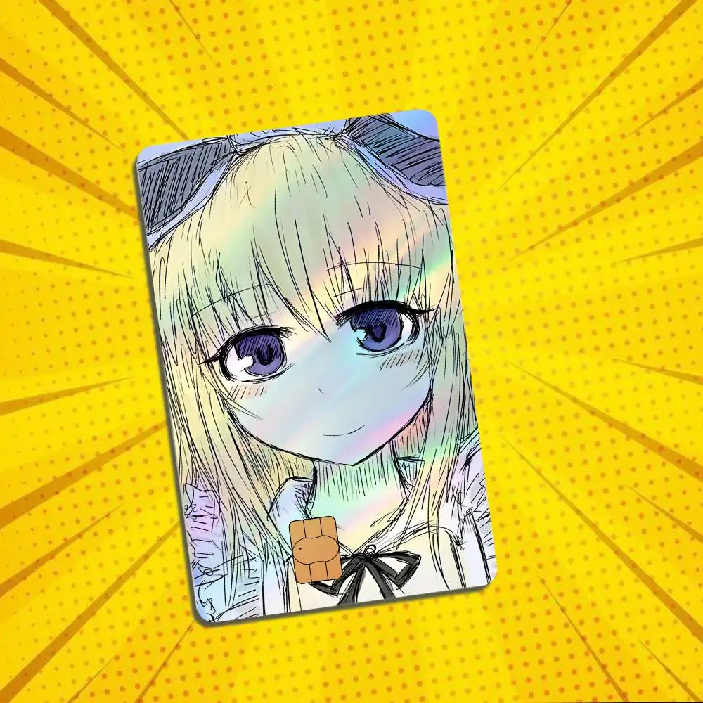 Halloween Alice BLACK SOULS Joan of Arc Laser-like texture Card Stickers Credit Visa Debit Bank Charge Card Bus Metro Sticker