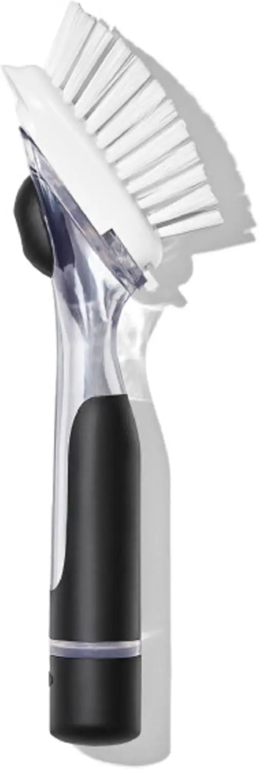 

Soap Dispensing Dish Scrub Brush with Non-Slip Handle for Kitchen Cleaning