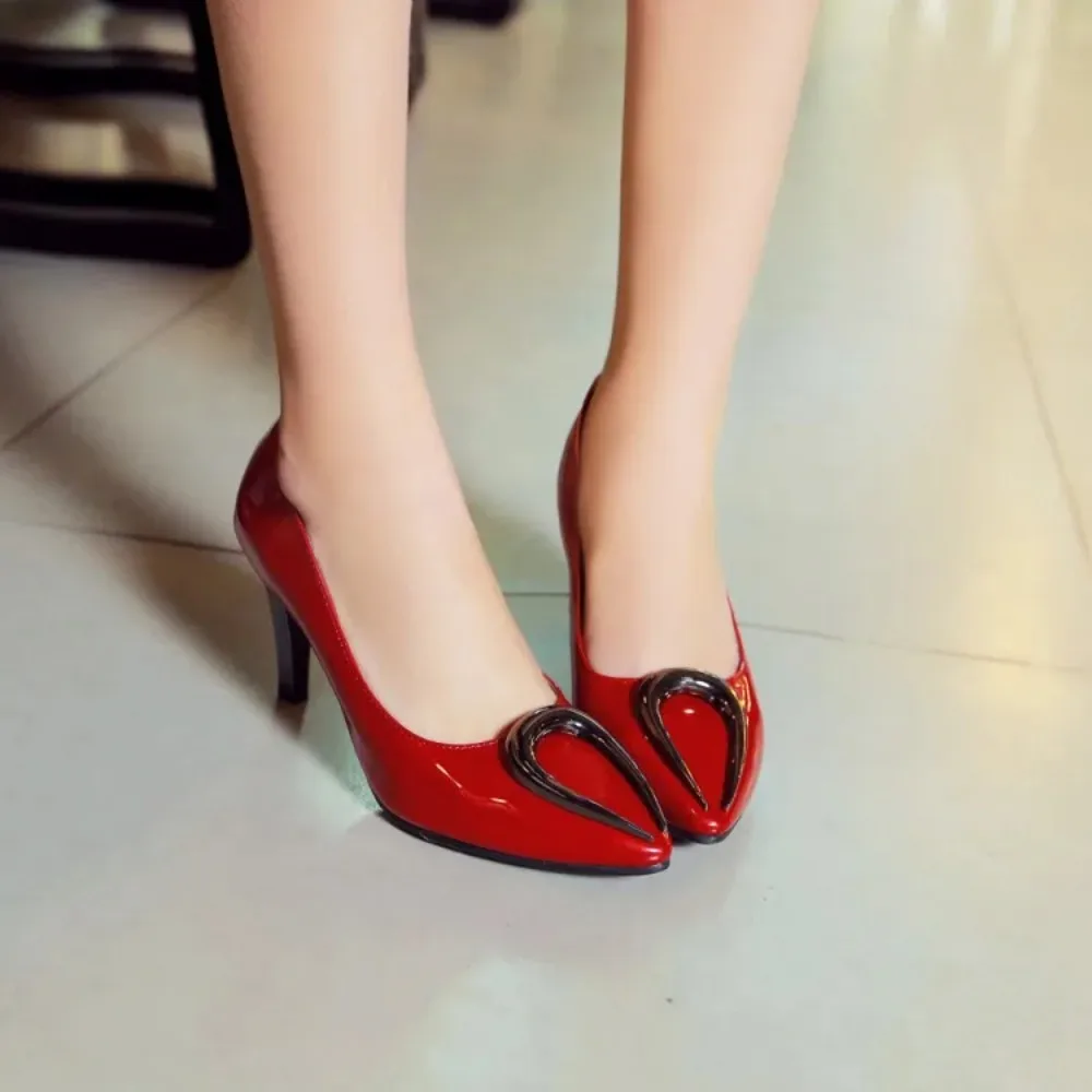 Oxford buty dla kobiet sprzedaż Fivecolors Plus rozmiar 34-48 2017 nowe modne szpilki damskie cienkie obcasy Redsilvery seksowne buty 023-1