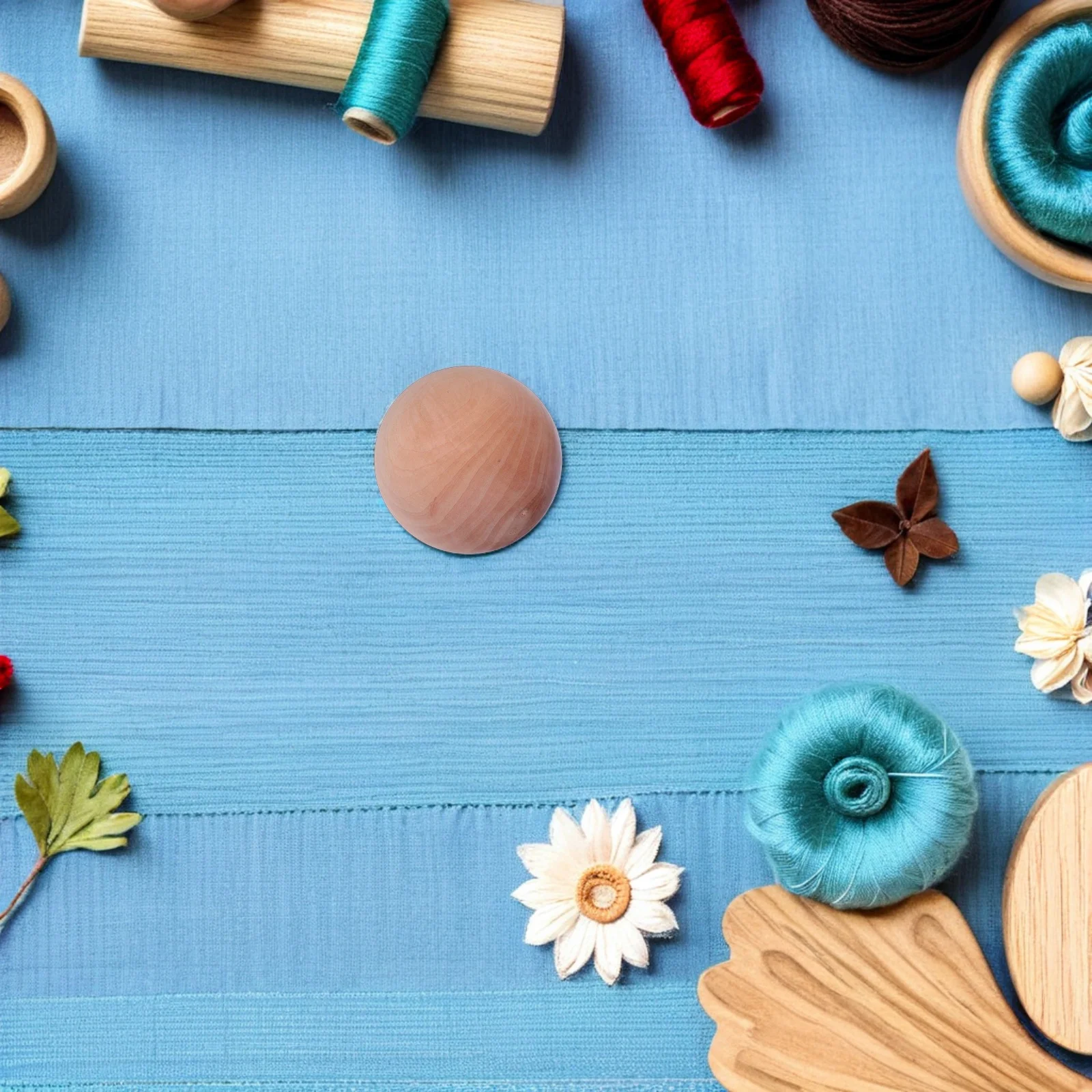 

Wooden Round Ball 40Mm Solid Natural Wood Craft Blank Smooth Diy Decoration Painting Art Projects Accessories Round