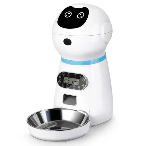 3.5L Smart Automatic Pet Feeder Voice Record Stainless Steel LCD Screen Timer For Dog Food Bowl Cat Food Dispenser Pet Supplies