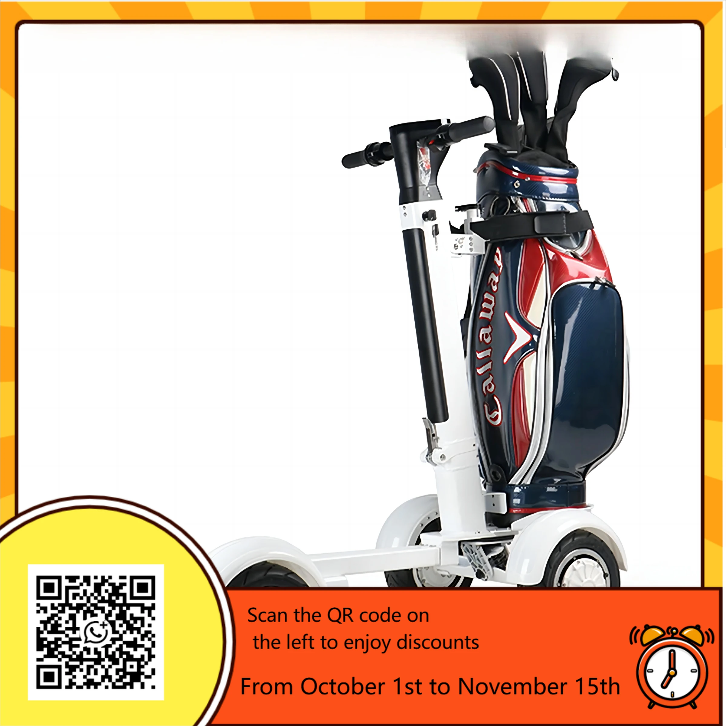 Carrello da golf per trasportatore di golf personale Controllo intelligente Potente scooter elettrico da 2000 W