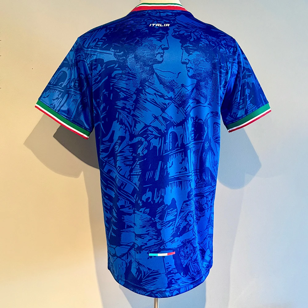 2026 Italienisches Fußballtrikot Sport-T-Shirt - Schnelltrocknend Atmungsaktiv Geeignet für Outdoor-Training Modisch Hochwertig – Detail 3