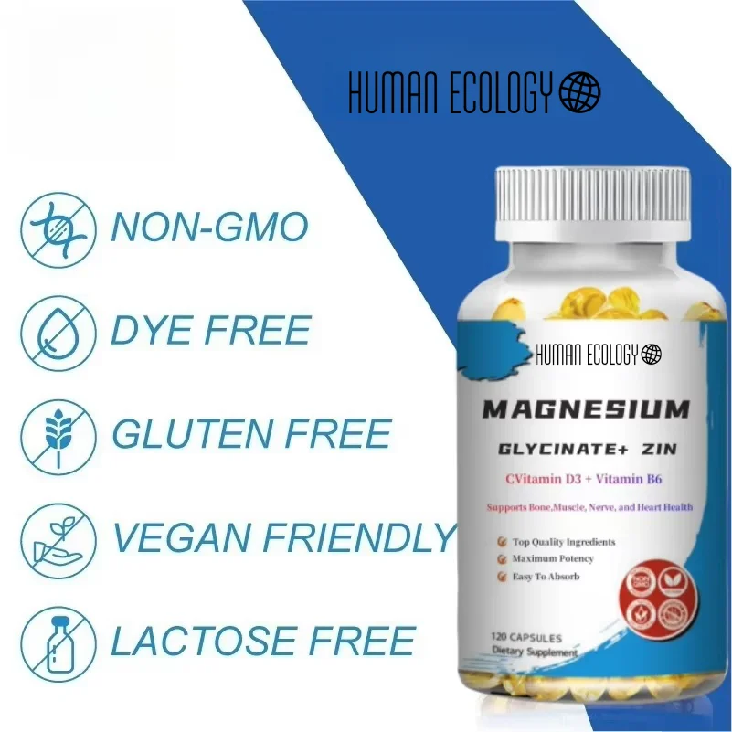 Human Ecology High absorption magnesium glycine, 100% chelation, 500mg TRACCS no buffering, non genetically modified, vegetarian