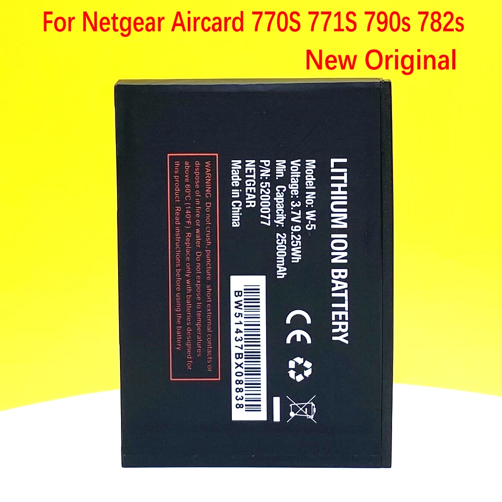 

2500mAh/9.25Wh 3.7V W5 W-5 5200077 Battery For Netgear Aircard 770S 771S 790s 782s Sierra Wireless Router Battery+Tracking Code