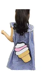 1pcs/lot Cute Ice Cream Cupcake Women Bag PU Leather Small Chain Girl Messenger Crossbody Shoulder Bags