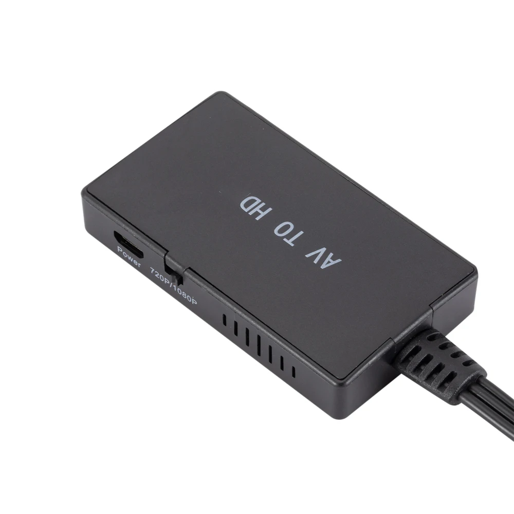 Adapter zgodny z AV/RCA na HDMI do telewizorów DVD HD STB kompatybilny z konwerterem wideo AV S-VIDEO PS2/PS3, 720P / 1080P