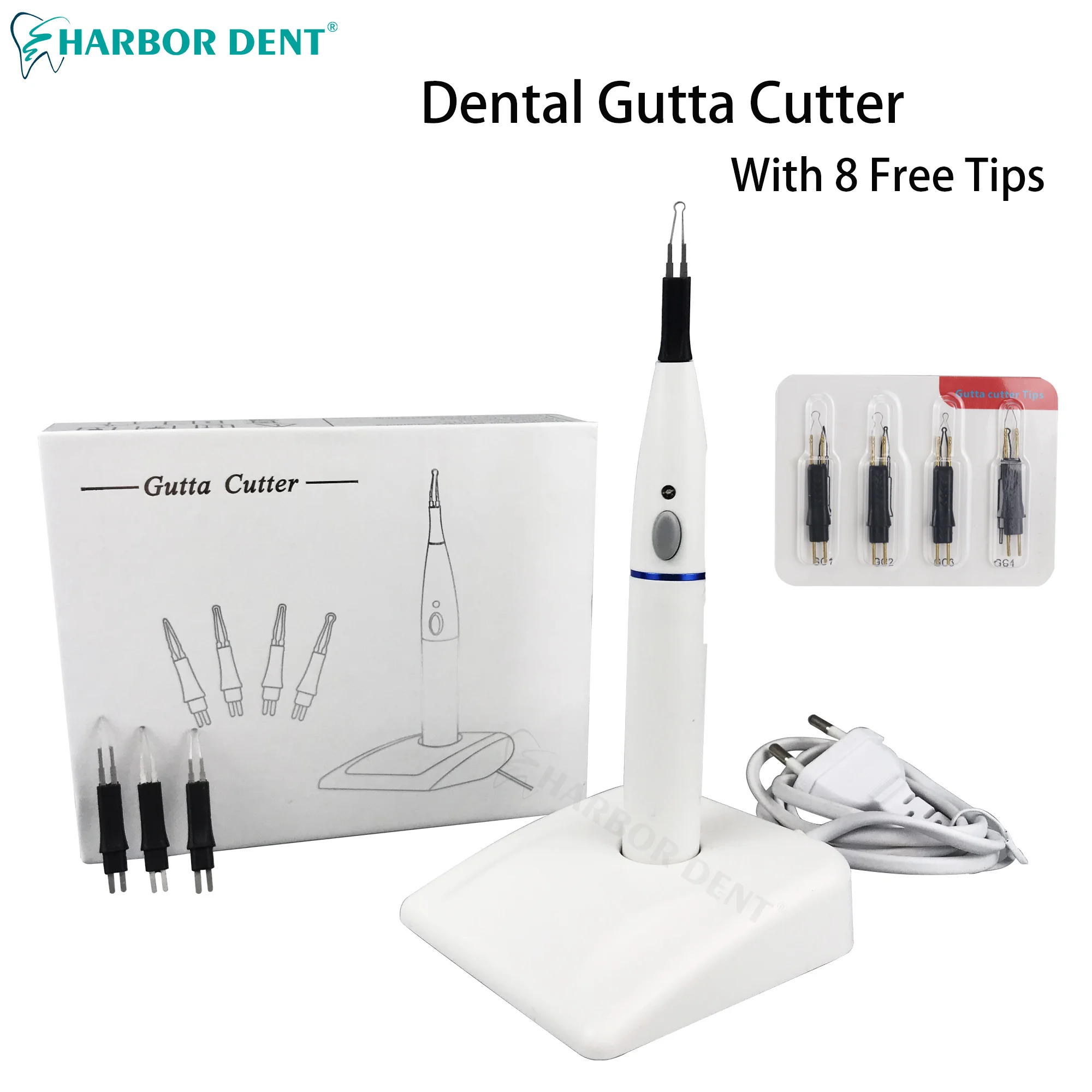 Free 8 Tips Dental Gutta Percha Tooth Gum Cutter Teeth Whitening Oral Hygiene Tool Dentistry Dissolved Breaker