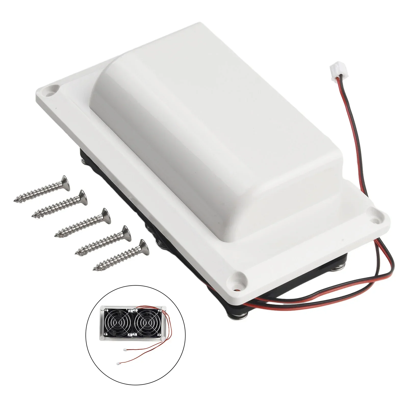6w 12v RV Side Air Cooling Vent ventola di ventilazione plastica anticorrosione mantiene gli oggetti insoliti fuori per camper, campeggio, camper, rimorchiatore