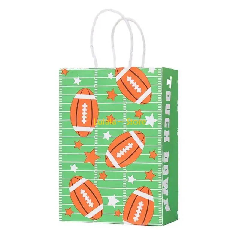 مجموعة أكياس ورقية لكرة القدم Y4QA مكونة من 12 حقيبة هدايا لكرة القدم للأطفال وحفلات أعياد الميلاد وحفلات كرة القدم المدرسية #4