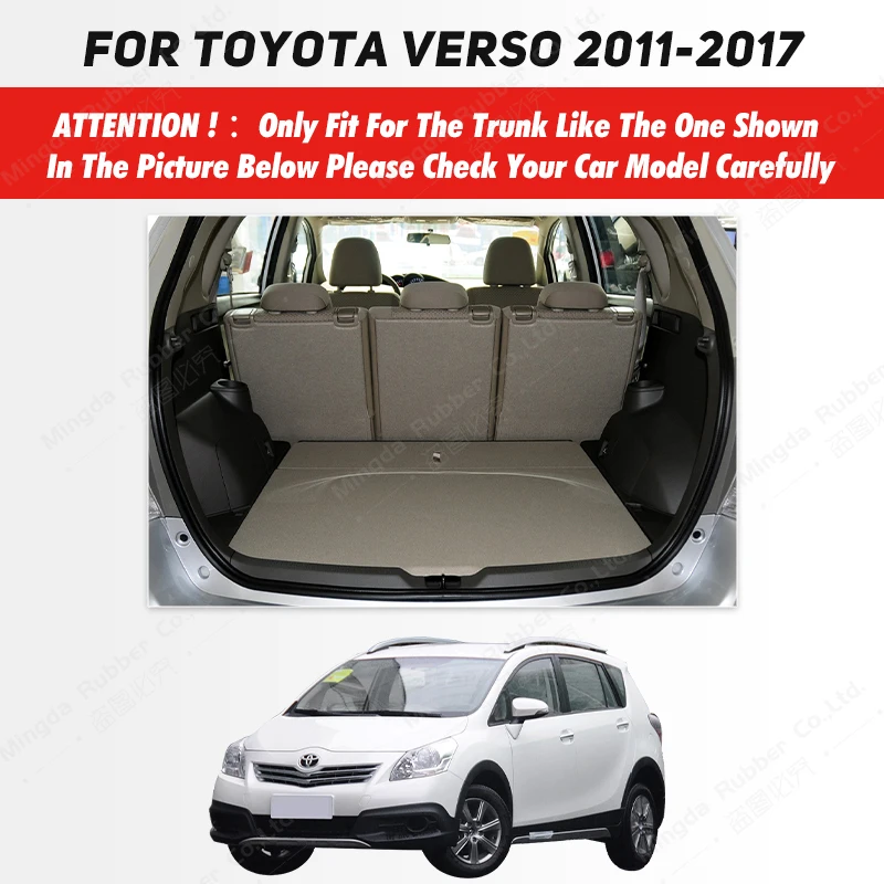 Auto Full Coverage Trunk Mat For Toyota VERSO 5-Seat 2011-2017 12 13 14 15 16 Car Boot Cover Pad Interior Protector Accessories