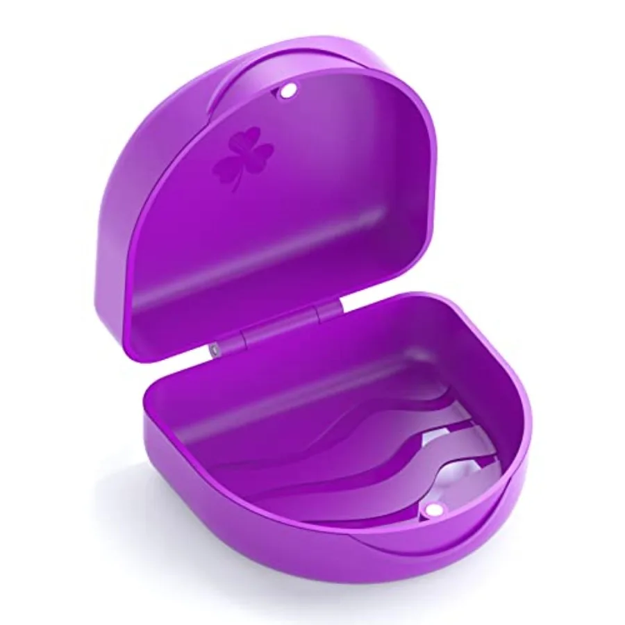 Magnetic Denture Case Waterproof Retainer Mouth Guard Holder BPA-Free Odor-Resistant Dental Box For Travel, Compact Mouth Guard