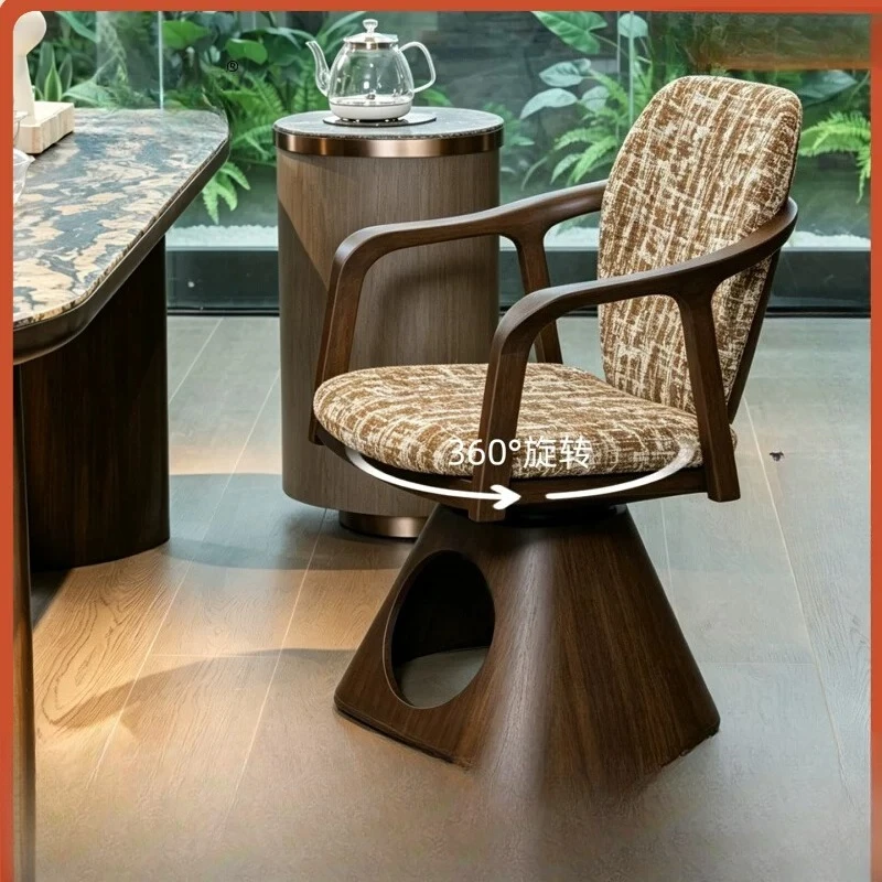 Nemo pet sharing rotating solid wood master chair black walnut cloth tea chair medieval cat stool pet cat house tree hole