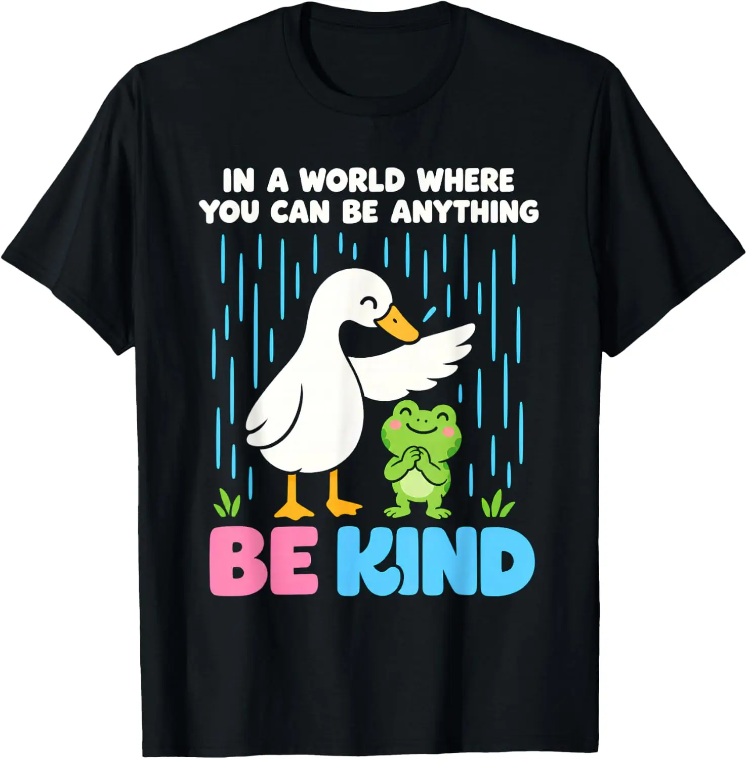 In A World Where You Can Anything Be Kind Choose Kindness T-Shirt Premium heavyweight pure cotton—stylish, versatile, and unisex; a perfect Christmas gift suitable for year-round wear.