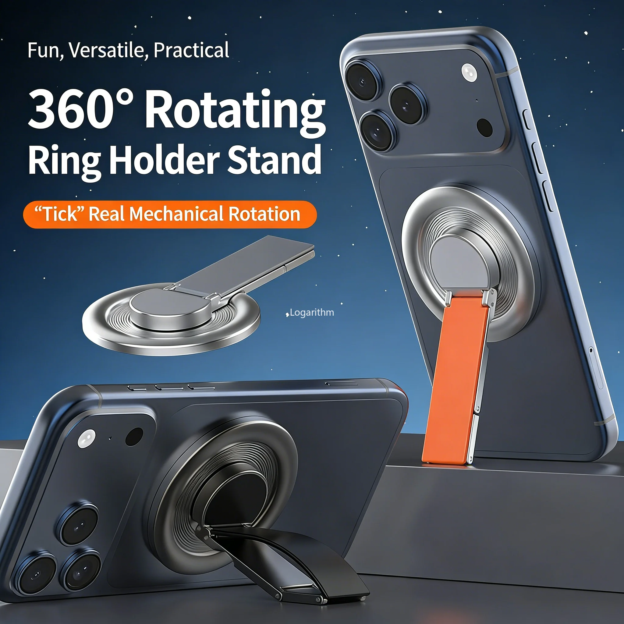 

2026 Finger Ring 360° Rotating Magnetic Phone Stand For MagSafe Ring Holder Desk Mount For iPhone 12/13/14/15/16/17 Samsung