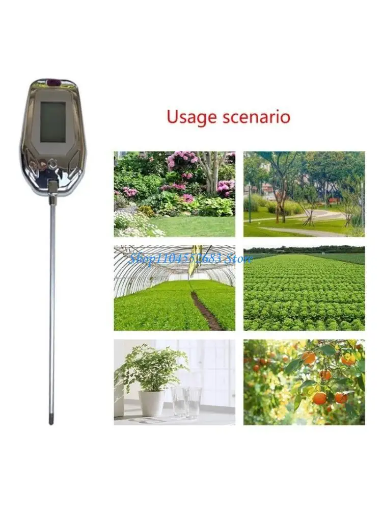 

Y6GD Convenient Soil Testing Tool Hand Soil Moisture Reader Soil Testing Instrument Measure Humidity Light Temperature & More