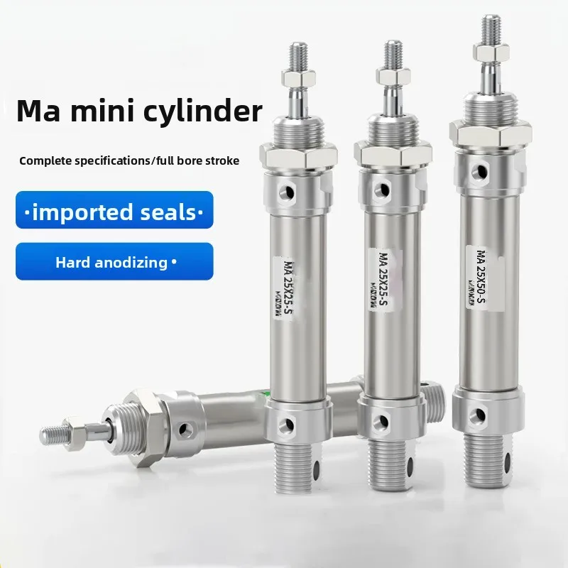 Stainless Steel Double Action MA Type 16/20/25/32/40mm Bore 25/50/75/100/125/150/175mm stroke pneumatic cylinder