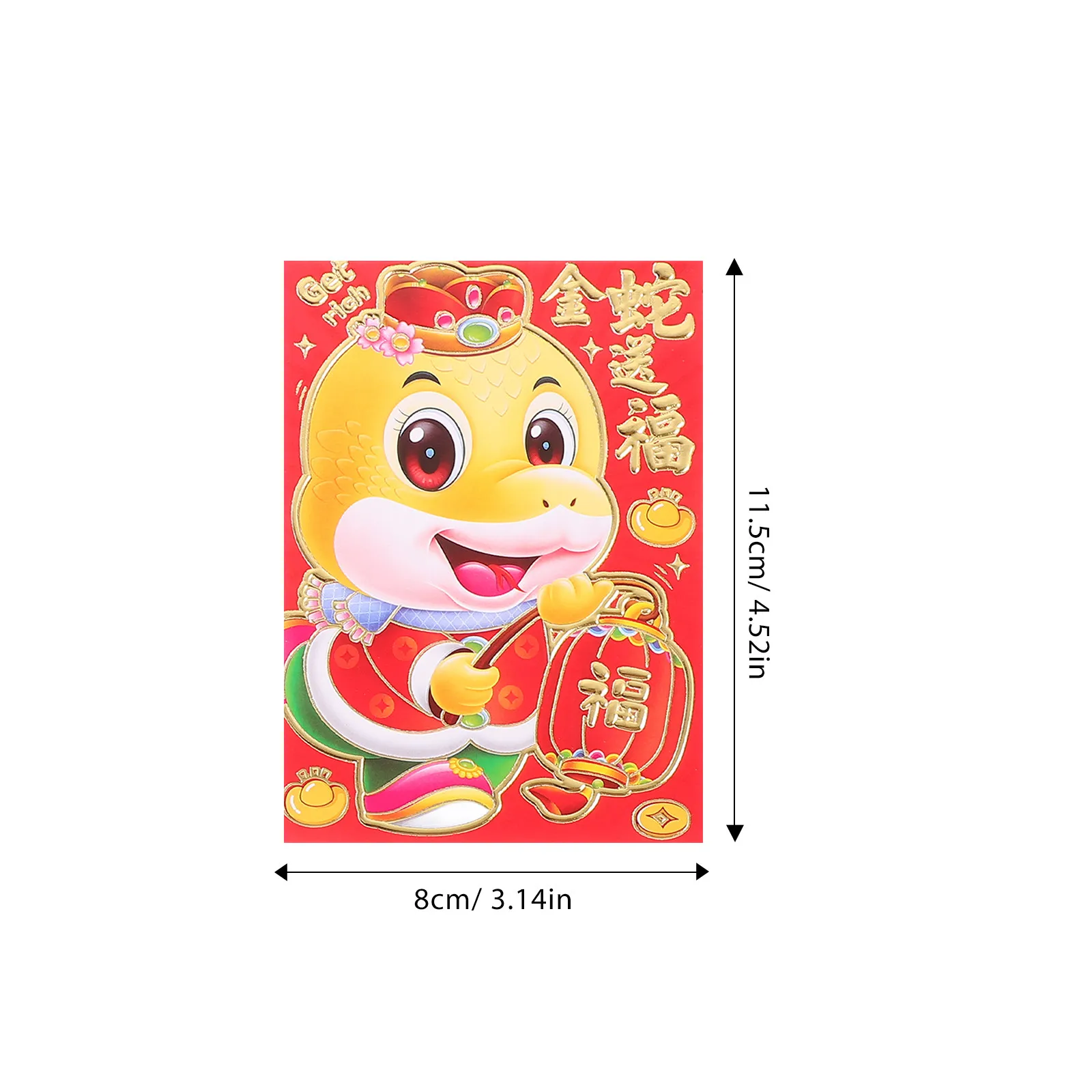 60Pcs Lunar New Year Red Envelopes 2025 Snake Year Lucky Money Packets Traditional Shiny Design Hong Bao for Family Friends
