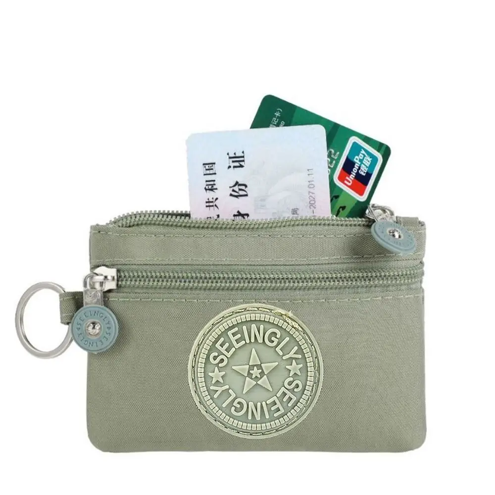 2024 New Canvas Money Coin Purse Waterproof Wear-resistant Credit Card Holoder with Key Ring Wallet Money Bag Male Female