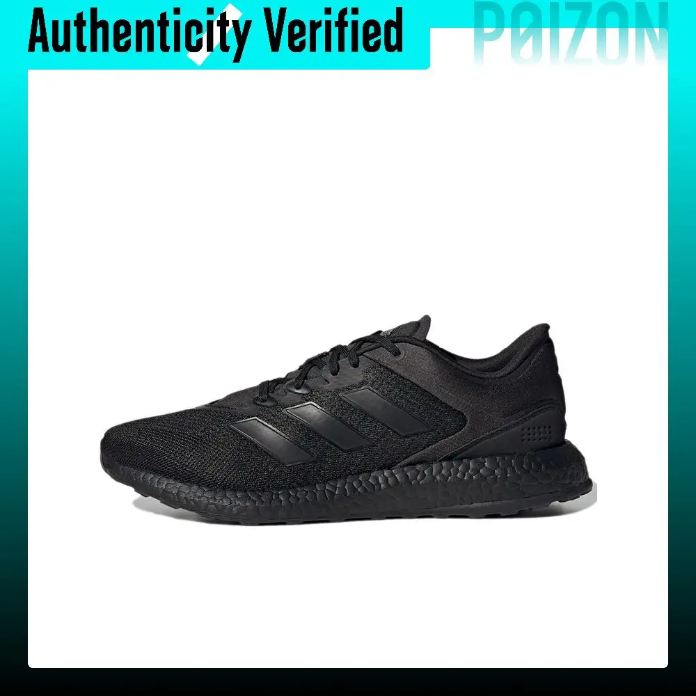 Adidas Pureboost Q2 Fabric Breathable Low top Running Shoes Men's Raven GW3501
