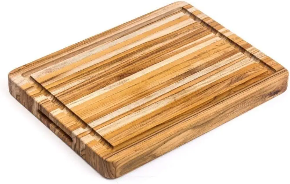 

Medium Wood Cutting Board with Juice Groove - Reversible, Edge Grain, Knife Friendly, FSC Certified - Holiday Gift for All