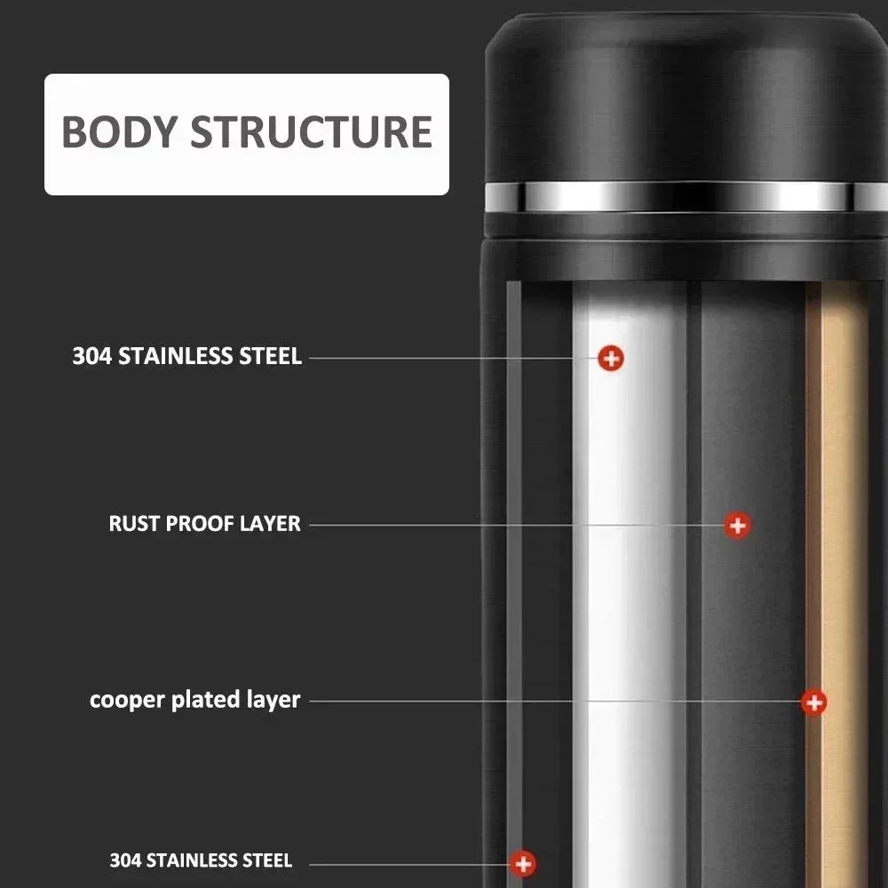 500Ml Thermos Bottle Smart Cup Digital With Temperature Display 304 Stainless Steel Vacuum Insulated Intelligent Coffee Cup