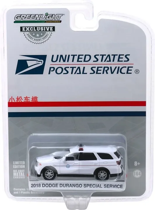 

1:64 USPIS 2018 Dodge Durango Полицейская машина из сплава, коллекция моделей автомобилей, подарочные украшения