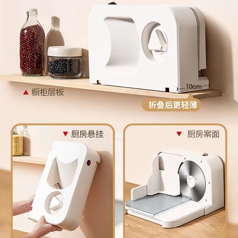 Electric mutton roll slicer for household and commercial use, beef, beef fat, frozen meat slicer