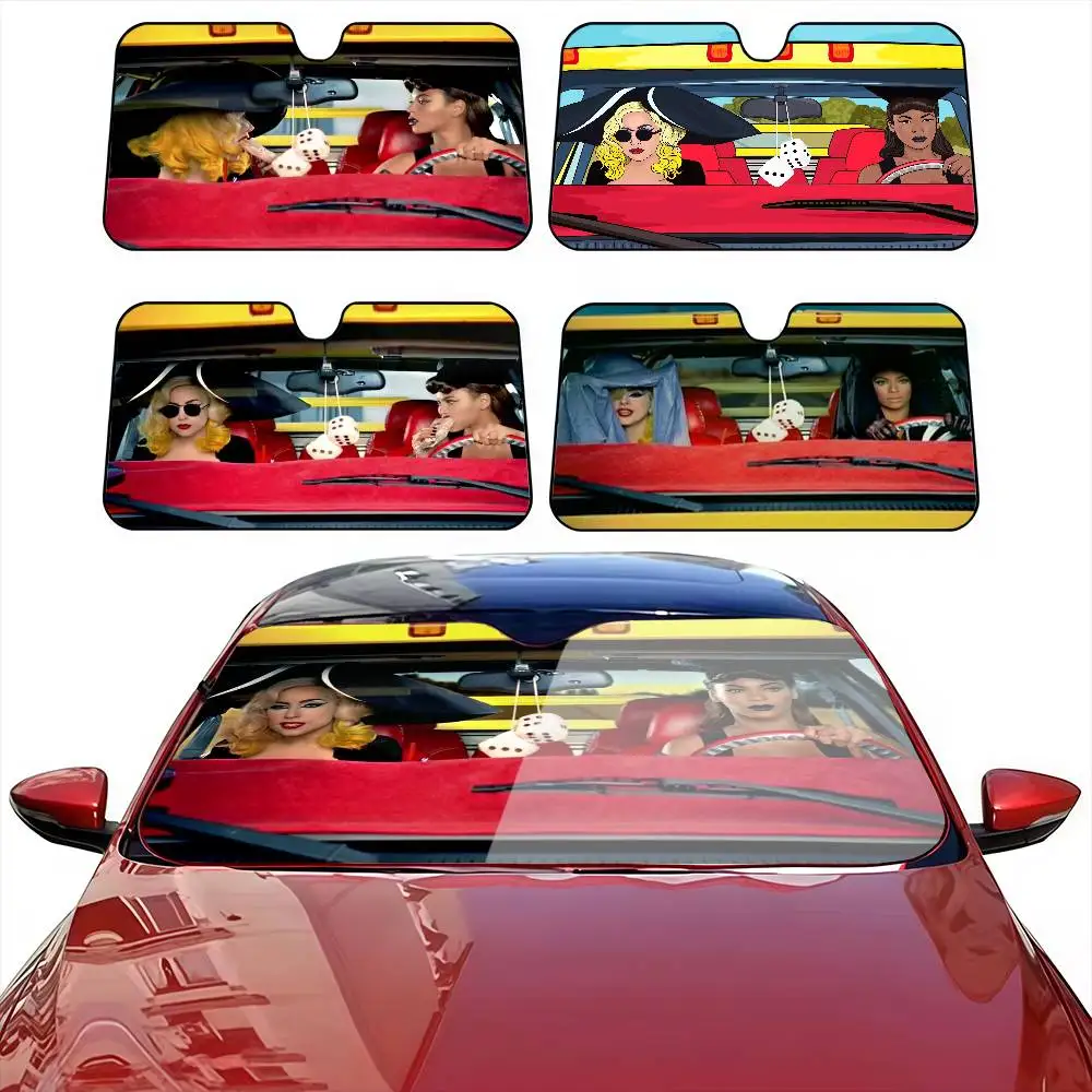 Ld ga teléfono divertido parasol para coche cortinas cubierta de parabrisas sombra parasol de coche rayos UV Protector de visera de coche
