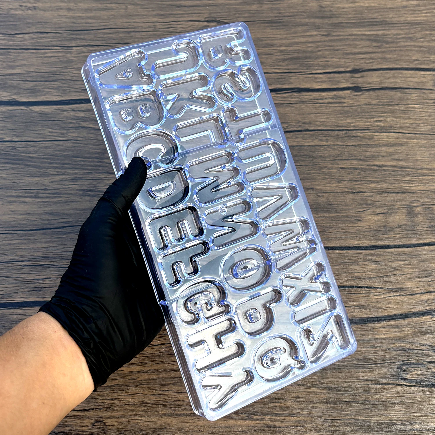 English Alphabet Chocolate Mold Polycarbonate Candy Bonbons Confectionery Bakery Baking Pastry Mould
